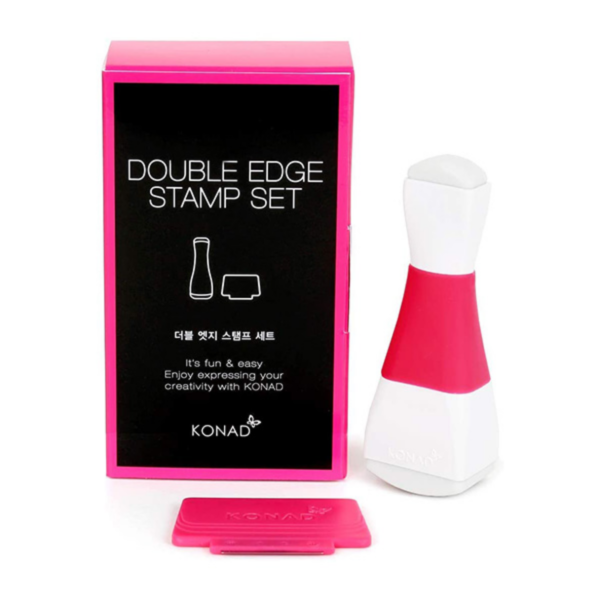 Sello Estampador Uñas Doble Blanco Konad + Paleta – Original - Imagen 2