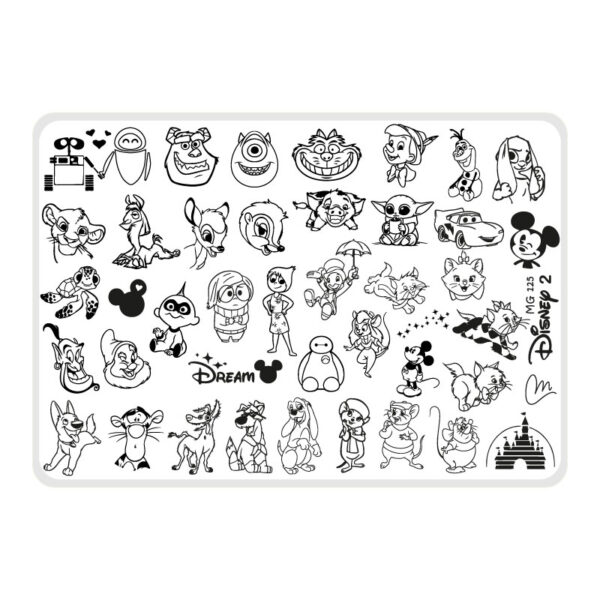 Disney 2 - Placa acrílica - Nail Art Magenta