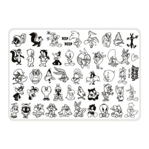 Looney toones - Placa acrílica - Nail Art Magenta