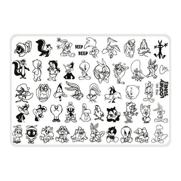 Looney toones - Placa acrílica - Nail Art Magenta