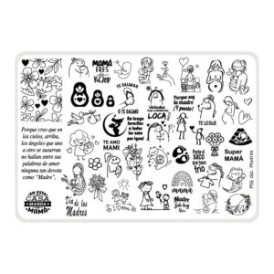 Madres - Placa acrílica - Nail Art Magenta