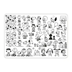 Snoopy - Placa acrílica - Nail Art Magenta
