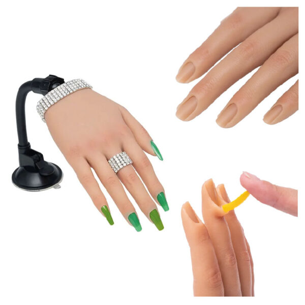 Mano de silicona para prácticas - color claro
