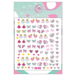 Sticker Referencia 010 Corazones y nubes