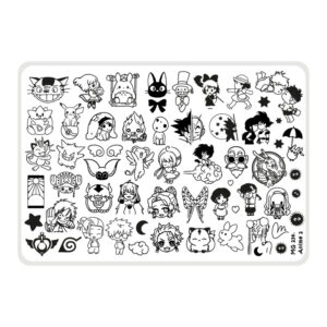 Anime 2 - Placa acrílica - Nail Art Magenta