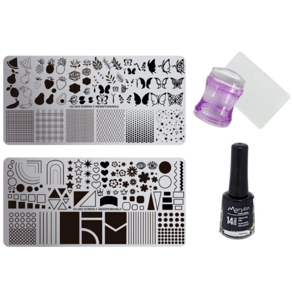 Kit principiante - 003 Sobria e indispensable - Set para estampar