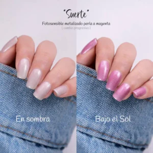 Esmalte fotosensible, cambia de color con el sol. - Secado al aire
