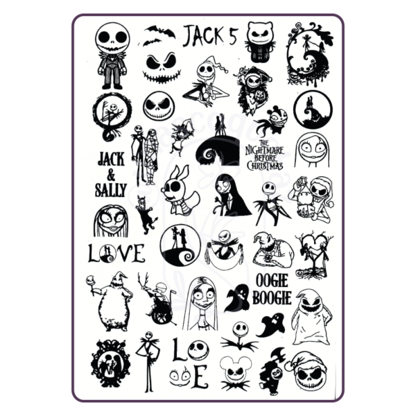 Jack 5 - Placa metálica - Mundo de Uñas