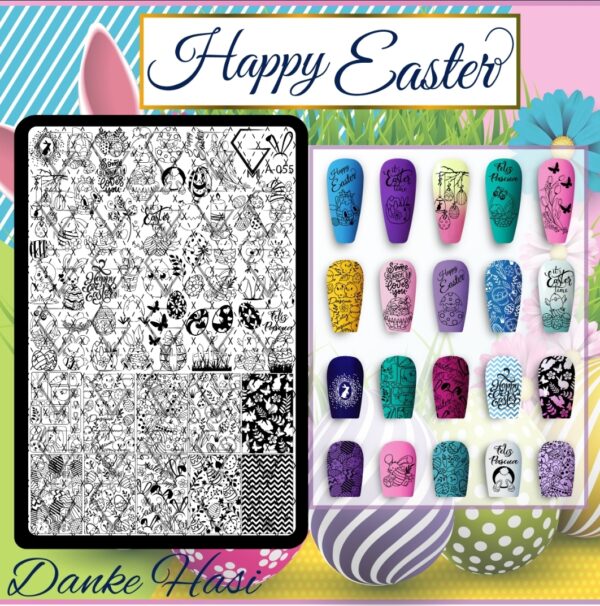 A-055 Happy easter - Placa metálica - GMI - Imagen 2