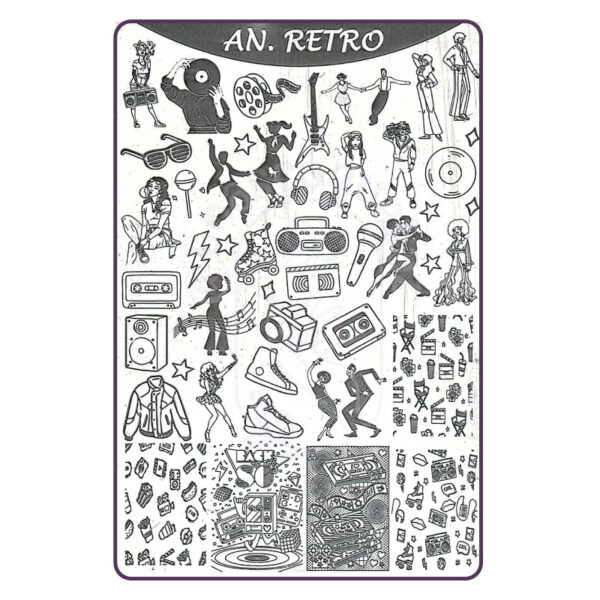 AN Retro - Placa metálica - Mundo de Uñas