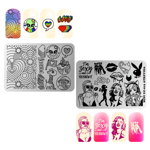 Set 9 miniplacas Aguinaldo 2024 Uñas Coquetas - Imagen 6