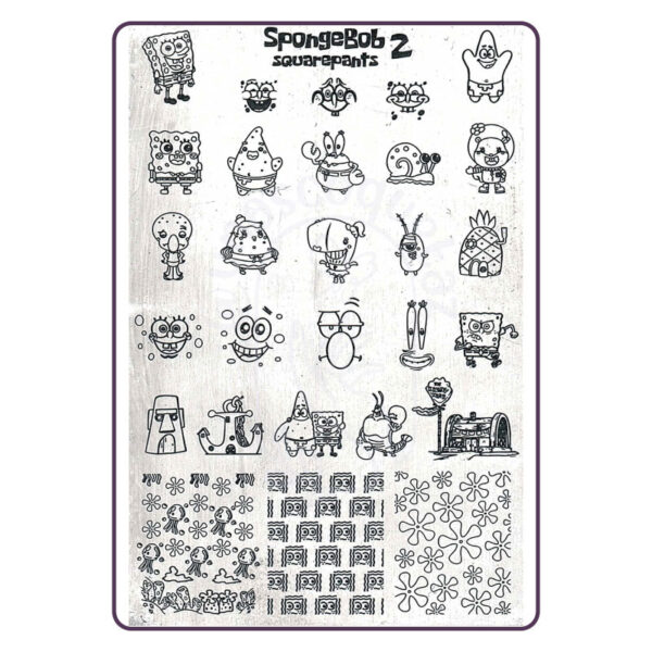 Sponge Bob 2 - Placa metálica - Mundo de Uñas