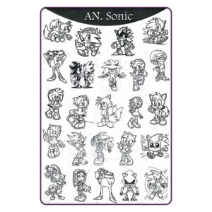 AN Sonic - Placa metálica - Mundo de Uñas