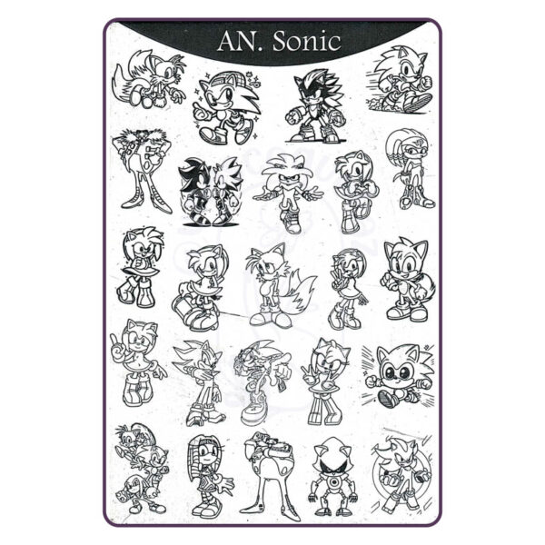 AN Sonic - Placa metálica - Mundo de Uñas