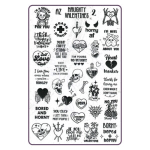 AZ Naughty valentines 2 - Placa metálica - Mundo de Uñas