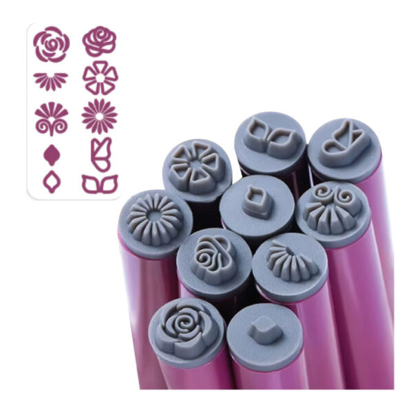 Sellos variados - Set de stamp pen para uñas