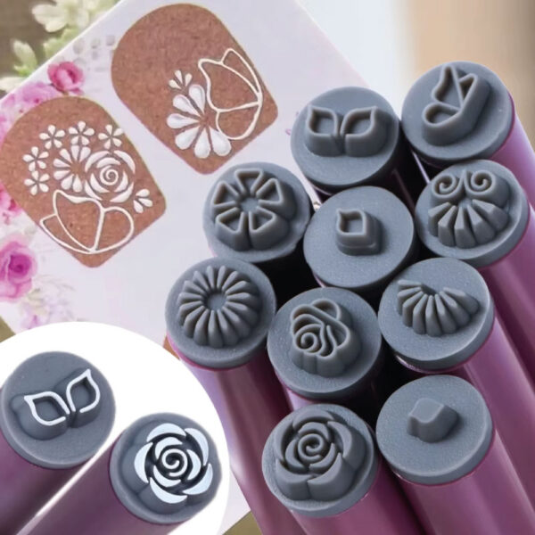 Sellos variados - Set de stamp pen para uñas - Imagen 3