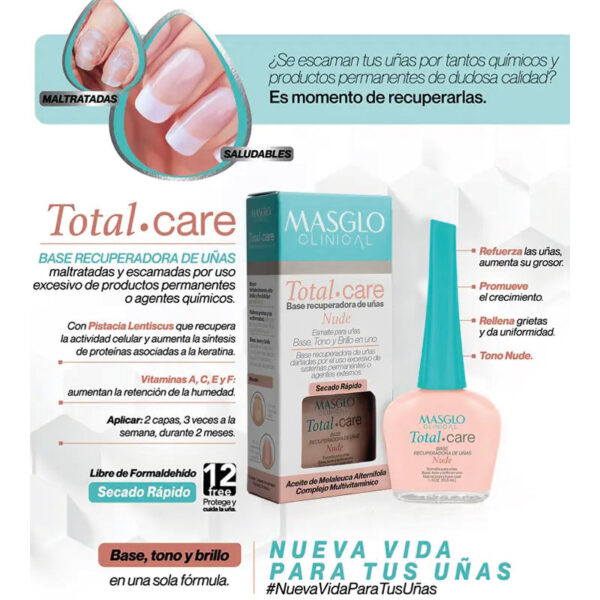 Base Masglo Clinical total care - Esmalte de secado al aire - Imagen 2