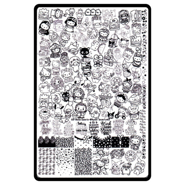 Hello Sanrio - Placa metálica - Hello Beauty