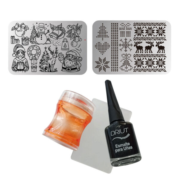 Kit de estampar con mini placa - 011 Punto Cruz