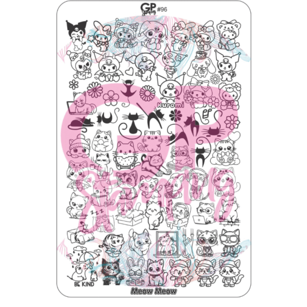 GPS  096 Meow Meow - Placa metálica - GP Stamping