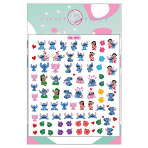 059. Stitch - Sticker - Magenta