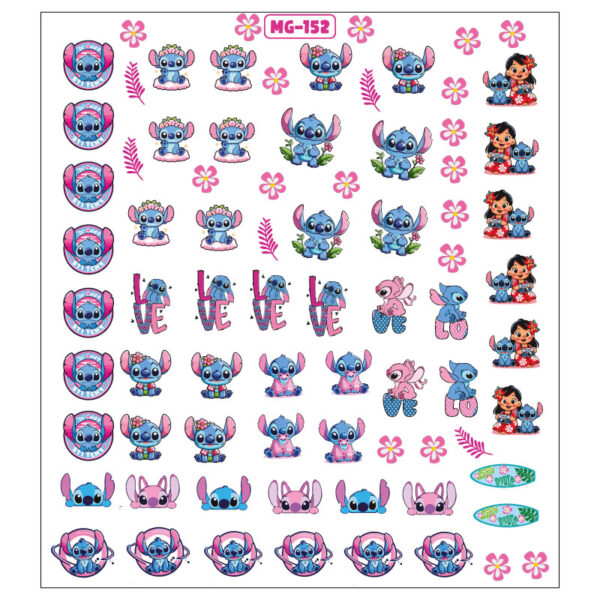 152. Stitch - Sticker - Magenta - Imagen 2