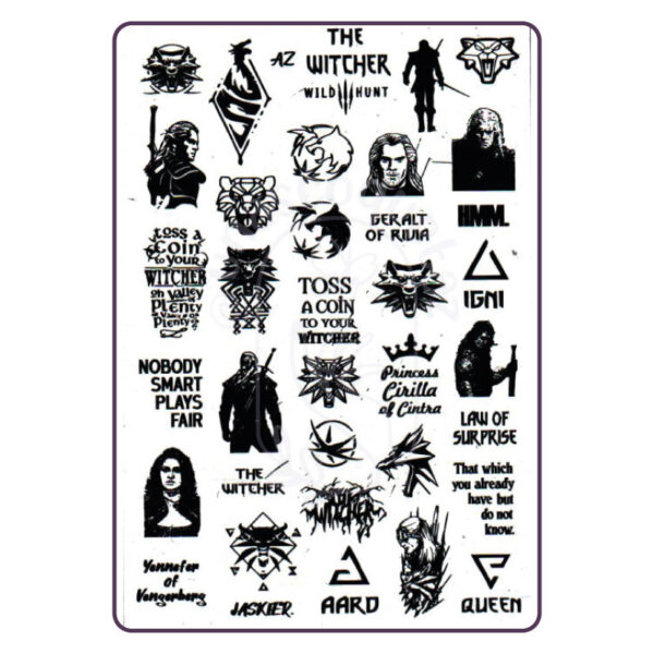 AZ The witcher - Placa metálica - Mundo de Uñas