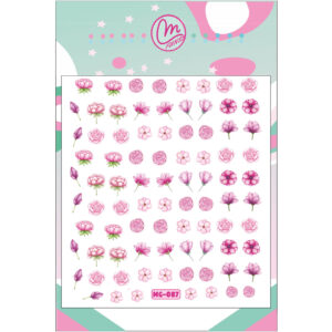Sticker 087 Flores y rosas rosadas