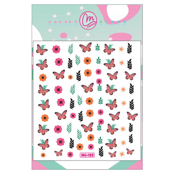 Sticker 122 Mariposas Naranjas