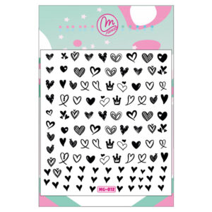 Sticker 012 Corazones B&N