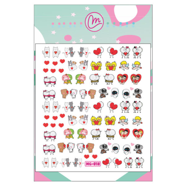 Sticker 018, Parejas kawaii