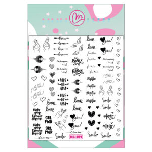 Sticker 019 Corazones B&N
