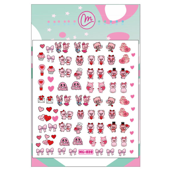 Sticker 020 Cerditos románticos