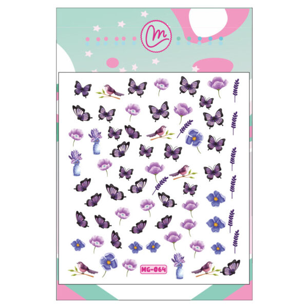 Sticker 064 Mariposas moradas