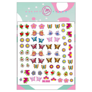 Sticker 068 Mariposas y flores