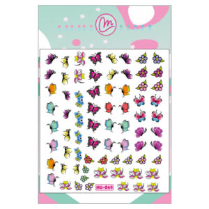 Sticker 069 Mariposas y flores