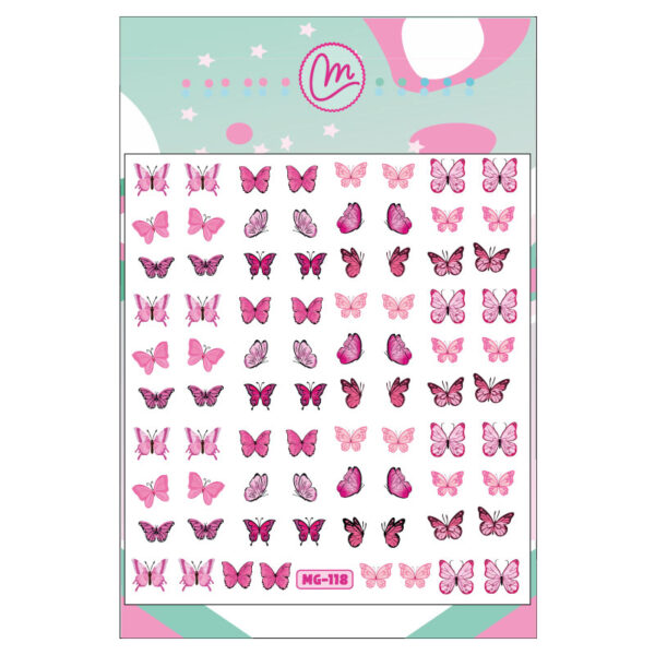 Sticker 118 Mariposas rosadas