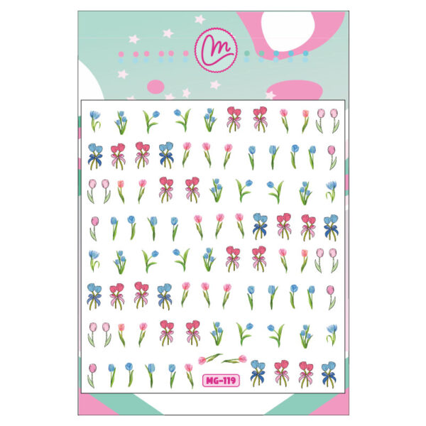 Sticker 119 Rosas y tulipanes