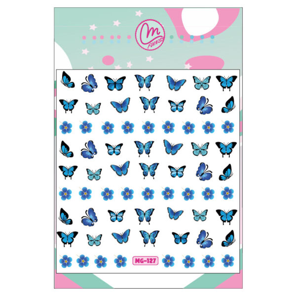 Sticker 127 Mariposas azules