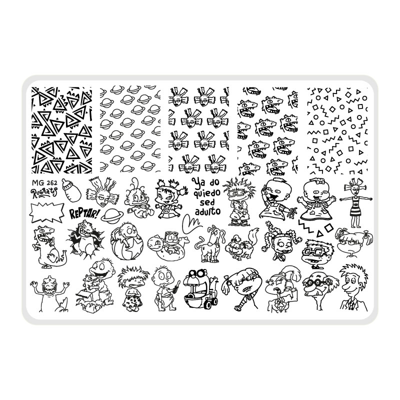 Rugrats - Placa acrílica - Nail Art Magenta