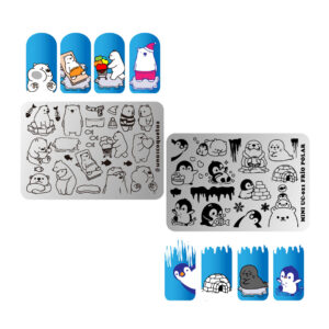 MINIUC-021 Frío Polar - Mini placa metálica doble - Uñas Coquetas