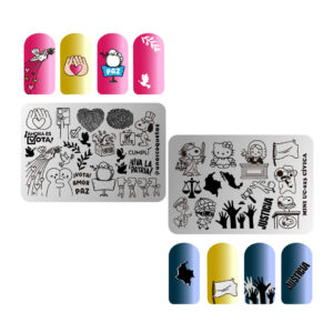 MINIUC-023 Cívica - Mini placa metálica doble - Uñas Coquetas