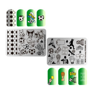 MINIUC-024 Fiebre Fut - Mini placa metálica doble - Uñas Coquetas