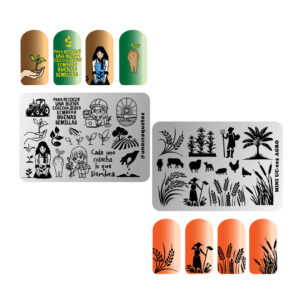 MINIUC-025 Agro - Mini placa metálica doble - Uñas Coquetas