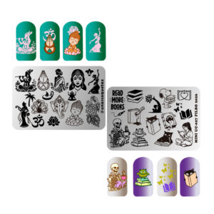 MINIUC-027 Filbo 2026 - Mini placa metálica doble - Uñas Coquetas
