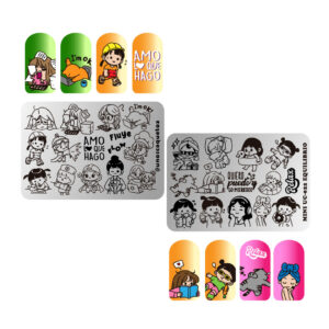 MINIUC-022 Equilibrio - Mini placa metálica doble - Uñas Coquetas