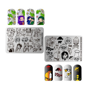MINIUC-028 Maomao Vs Momo - Mini placa metálica doble - Uñas Coquetas
