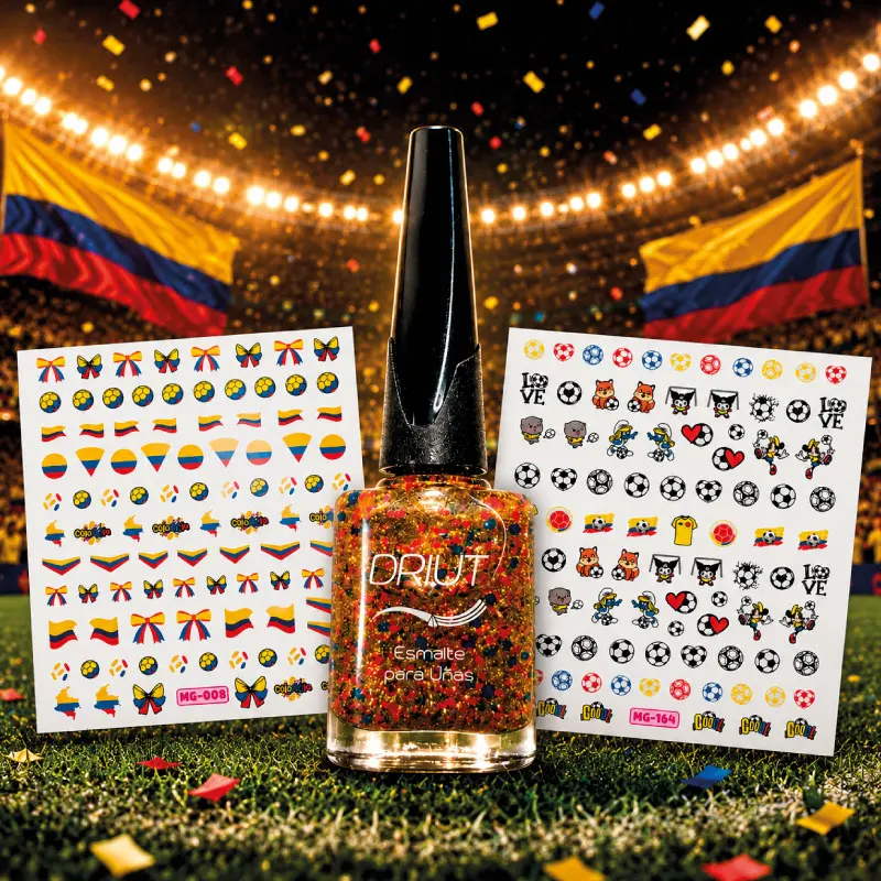 Kit Sticker x 2 y brillo Selección Colombia