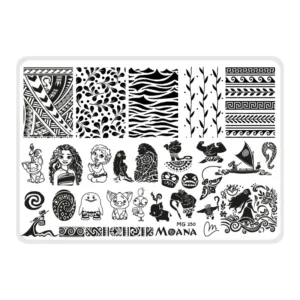 Moana - Placa acrílica - Nail Art Magenta